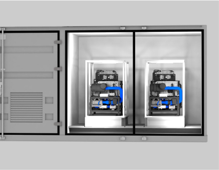 500m3/H 1MW کنتینر هیدروژن ژنراتور الکترولیزر آب برای نیروگاه سلول سوخت